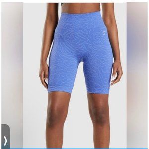 Gymshark women Seamless biker shorts size S blue sport
